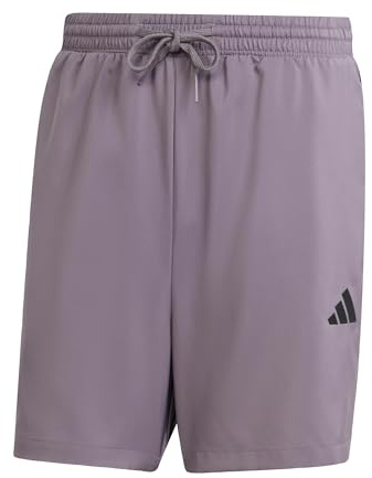 adidas Men's Essential Three Stripes Chelsea Base Short, Grey Strata/Black, XL