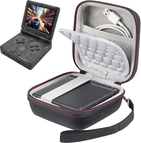 CBDYWVR Funda de Transporte rígida para Anbernic RG35XXSP/RG35XXSP Flip/RG34XXSP/Gameboy Advance SP Retro Consola de Juegos portátil, Caja de Almacenamiento de Viaje para RG35XXSP con Bolsa de Malla