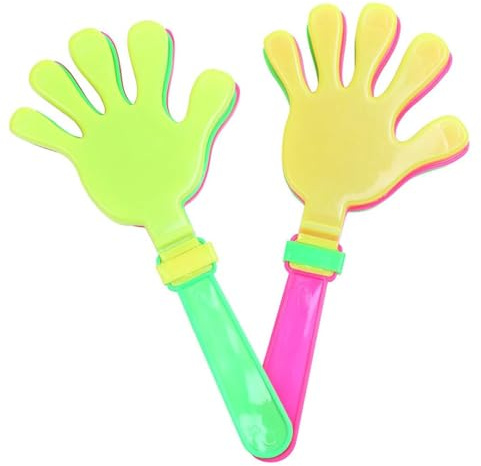 JYTDBCS 2 Pcs Hand Clappers 9 Inch Large Hand Clappers Noisemakers Cheer Noise Makers Finger Noise Makers for Sporting Events Basketball Football Game Party Favors (Random color) Football Clapper