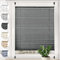 Sonello Plissee Crush Klemmfix ohne Bohren 80cm x 200cm Anthrazit Faltrollo Plisseerollo Jalousie für Tür & Fenster Blickdicht Sichtschutz Sonnenschutz Fertifplissee Rollo