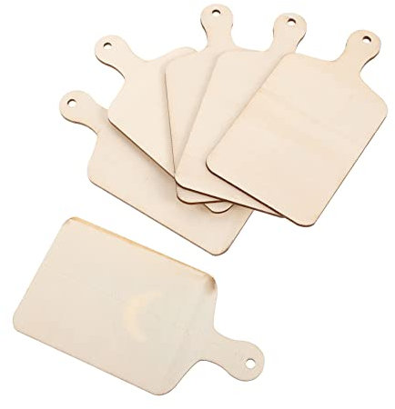 Lurrose 24 Pz tagliere di legno fai da te piccolo tagliere per formaggi pala della pizza mini piatti vassoio bomboniere doodle vassoi di legno vuoti taglieri in legno multistrato di pioppo