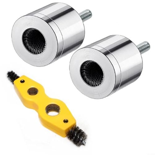 Gettimore Metal Pipe Cleaner Set 15mm 22mm with 4-in-1 Battery Brush Dual Head for Copper Tube Cleaning Plumbing Tool Drill Attachment(15MM)