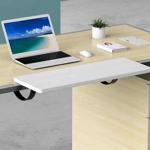 Onxyrbyte Foldable Keyboard Drawer Tray,Rotating Keyboard Tray Under Desk,Small Keyboard Tray Under Desk,Practical,Space-Saving,Armrest Support,Can Be Used As Armrests,Shelves,Desktop Extension