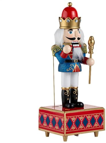 Casse-noisette - Boîte à musique de Noël - Casse-noisette - Décoration de Noël - Tambour traditionnel - 32 cm