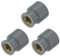 QUARKZMAN 3 Pcs Raccords De Tuyau En PVC, 32mm 1/2 PT Filetage Femelle En Laiton Raccord De Tuyau Adaptateur De Tuyau Pour Plomberie D'égout D'irrigation Domestique, Gris
