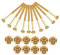 PAMINGONO 10sets Teapot Accessories Screw Set Screws and Nuts Assortment Antique Brass and Bolts Kit