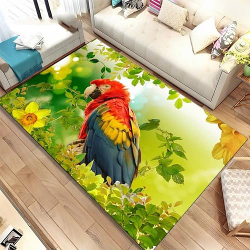 Tiere Vögel Teppich Kinderteppich Wohnzimmerteppich Schlafzimmerteppich 3D-Gedruckter Superweicher Flanellteppich 180 X 280 cm - Leicht Zu Reinigendes, Weiches Polyester -39276373935