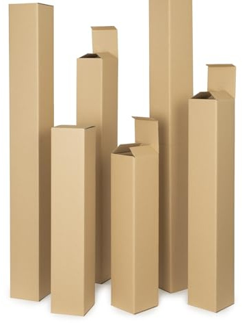 WePack 5 Stück Versandhülsen 1000x150x150 mm Versandkarton lang und 4eckig Innenmaß Braun Versandrohr NEU