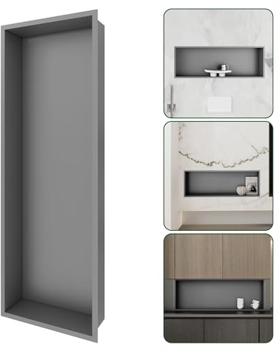 SUPERFLO Niche 36 * 12 Grey Shower Niche Single Shelf