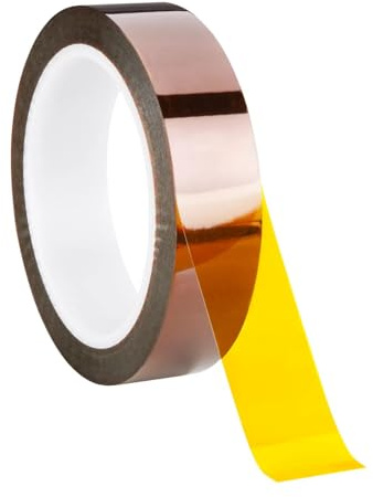 Lyivisk Hitzebeständiges Klebeband, 25mm x 30m Klebeband Hitzebeständig, Heat Resistant Tape, Hitzeschutzband Auspuff für 3D-Drucker Löten, Sublimation, Leiterplatten