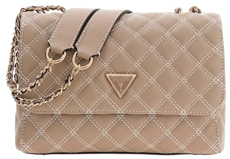 GUESS Umhängetasche Schultertasche Giully II 2 Compartment Convertible Flap Pale Mocha hellbraun