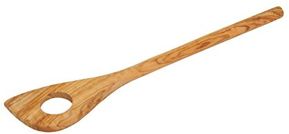 Kochlöffel aus Holz, Olivenholzbesteck, gelocht