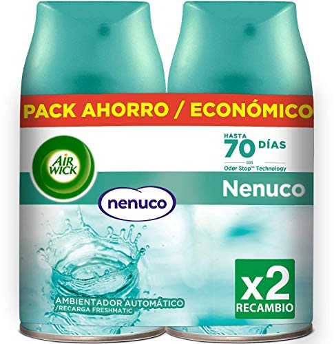 Air Wick Freshmatic Ambientador de Recambio Duplo Nenuco - Pack de 2 x 250 ml - Total: 500 ml