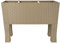 CrazyGadget® Large Rattan Long 30L Tall Planter Case Box Plastic Garden Indoor Outdoor Flower Plant Pot with Legs and Watering System (Beige)