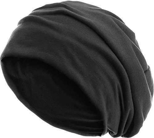 style3 Slouch Beanie aus atmungsaktivem, feinem und leichten Jersey Unisex Mütze Haube Bini Einheitsgröße