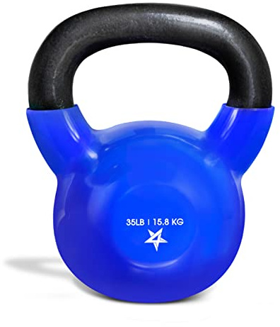 Yes4All KVWK 2-22kg Kettlebell/Kugelhantel aus Gusseisen mit Vinylbeschichtung 15.8kg