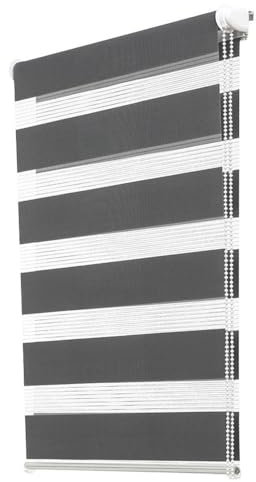Générique Store Enrouleur occultant Gris Anthracite et Transparent 60 x 120 cm