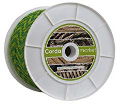 Cordamarket Driza 6mm, Cuerda Unisex Adulto, Amarillo/verde, 6mm A 200mts