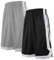 TopTie 2 Stück Herren Sport Shorts, Basketball Trainingsshorts Kurze Sporthose mit Taschen-Schwarz/Grau-M