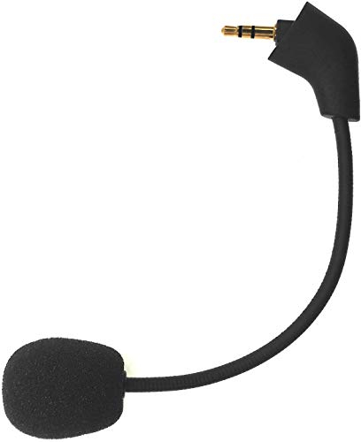 sciuU Microfono Boom Mic compatibile con Kingston HyperX Cloud, Cloud X, Cloud II Cuffie Gaming, per PS4 XBox Nintendo Switch Computer PC, Jack da 3,5 mm con Cancellazione del Rumore, Nero
