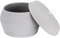 Sea Team Round Cotton Rope Storage Basket with Lid, Decorative Woven Storage Bin, Pot, Caddy, Organizer, Container for Snacks, Towels, Plants, 13 x 9 Inches (Large, Grey)