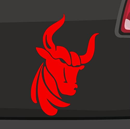 Stierkopf Aufkleber -6 Größen 21 Farben- Spanien Toro Bulle Vinyl Taurus Bull