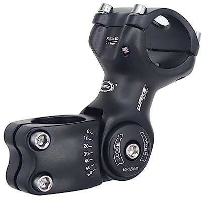 BSSOK Fahrrad Vorbau Verstellbar 31,8mm/25,4mm Lenkererhöhung Fahrrad 90mm/110mm/130mm MTB Fahrradlenker Vorbau 0~60 Degree