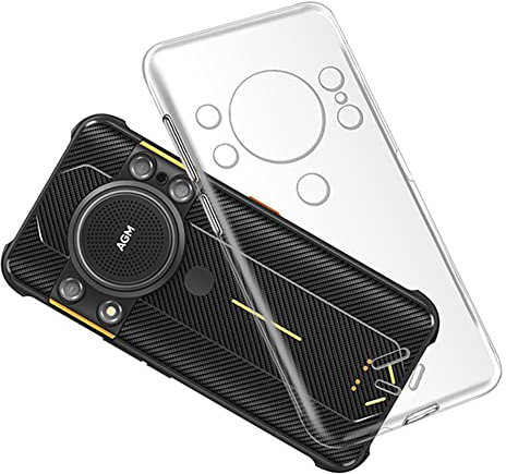 Schutzhülle für AGM H5, weiche TPU-Rückseite, stoßfest, Silikon, Anti-Fingerabdrücke, Ganzkörper-Schutzhülle für AGM H5 (6,78 Zoll) (transparent)