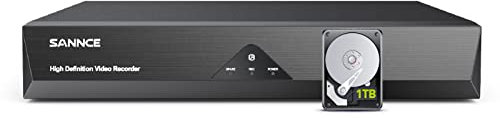 SANNCE 8CH 1080P DVR 5 en 1 Enregistreur vidéo CCTV avec disque dur H.264+/HDMI/lecture/accès à distance 8CH 1080P