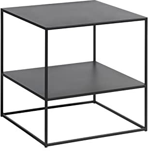 möbelando Beistelltisch Pebble aus Metall in schwarz. Abmessungen (B/H/T) 50x50x50 cm