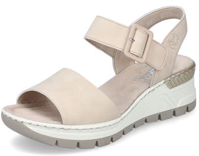 Rieker Damen Keilsandalen 66466, Frauen Sandalen