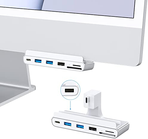 GEWOKLIY 7-in-1 USB C Hub - USB 3.0 5Gbps, SD/TF Kartenleser, Dockingstation für iMac 24 Zoll (M1/M3)