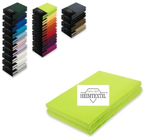 Doppelpack Jersey Spannbettlaken Premium Apfelgrün 90-100 x 200 cm