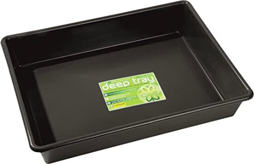Muddy Hands Rectangle Multi Purpose Deep Garden Tray - 16 Litre - (Length: 53cm x Width: 40cm x Height: 9.5cm) (Black)