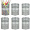 YAYODS 6 Pack Pen Pot, Pencil Holder for Desk, Silver Metal Mesh Pencil Pots for Classroom, Office, Pen Storage Stationary Office Supplies, Desk Organizer