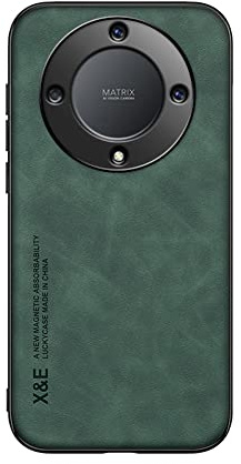 Kepuch Silklike Hülle für Honor Magic 5 Lite/Honor X9a - Hüllen Case Eingebaute Metallplatte für Honor Magic 5 Lite/Honor X9a - Grün
