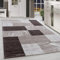 HomebyHome Teppich Wohnzimmer 240x340 cm Rechteckig Braun Kurzflor Design - Teppich Schlafzimmer, Esszimmer, Küche Flauschiger Extra Weich Tepich Waschbär Einfache Reinigung