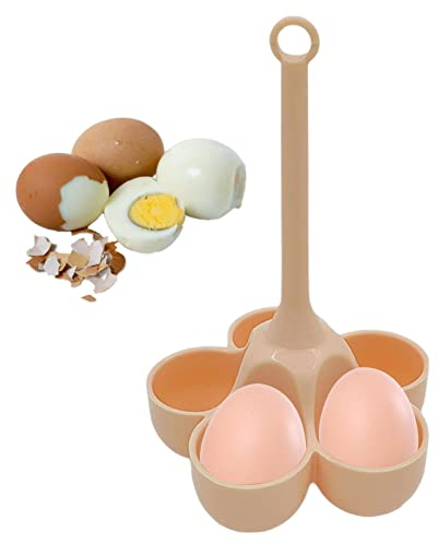 PW TOOLS Egg Boiler Holder, Silicone Egg Poaching Cups, Heatproof Cooker Silicone Egg Steamer Tray, Kitchen Gadget Egg Poaching Boiling Cooker Rack for Steamer, 5 Grids