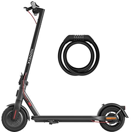 Xiaomi Electric Scooter 4 Lite Trottinette électrique Noir avec antivol et écran LCD pour Adulte, Puissance 300W, autonomie 25km, pneus antidérapants - Version française