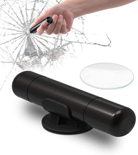 DAWRIS Car Escape Tool with Seat Belt Cutter Quick Emergency Window Breaker Escape Safety Hammer, Car Safety Hammer, Window Glass Breaker, Emergency Escape Tool, Black