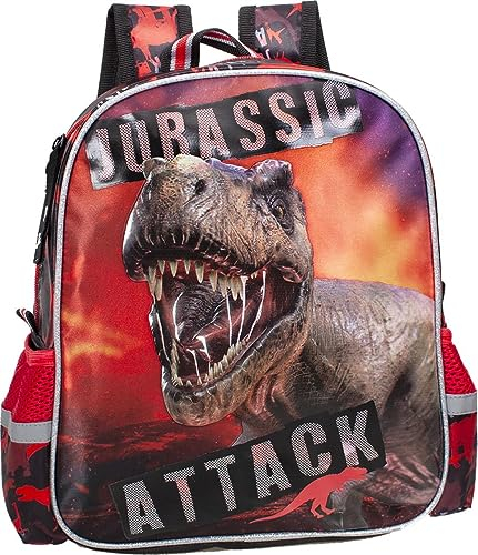 Julian Ross T-Rex-Dinosaurier Kindergartenrucksack, Rucksack für Kinder, Mini-Rucksack für Freizeit, für Jungen und Mädchen, 2 Seitentaschen, 31cm, 8L