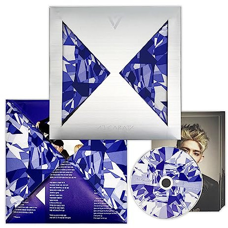 SEVENTEEN - 1th Mini Album [17 CARAT] (Re-release) Lyric Poster + CD + Photocard + 2 Pin Button Badges + 4 Extra Photocards