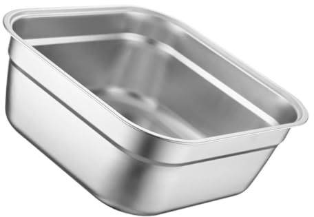 MAGICLULU Bacino Quadrato Bacino In Acciaio Inox Ciotole Salvaspazio Argento Colodial Silverts Zuppa Ciotola Da Portata Zuppiera Soveriegn Argento Piatto Di Cibo Per La Casa Bakeware Zuppa