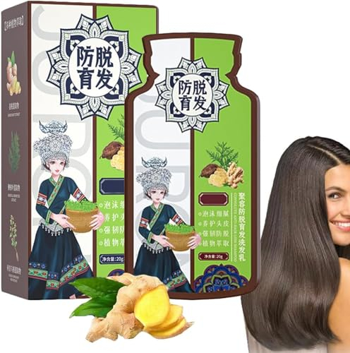 Ingwer-Pflanzenextrakt Anti-Haarausfall Shampoo - Für Haarwachstum, Haarstärkung und Anti-Haarausfall (1 Stück)