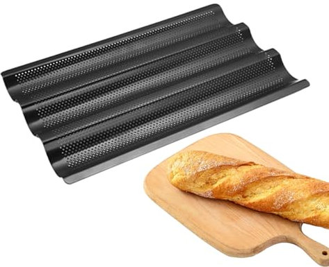 Retorno Baking Bread Steam Tray,Bread Baking Tray For Oven - 3 Waves Toaster Oven Baking Tray | Easy To Clean And Durable Pizza,Meat,Biscuit Bread Tray