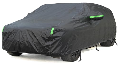 BEXITA Auto Abdeckplane wasserdichte Autoabdeckung mit Baumwollfutter Autoplane für Regen Sonne Staub Schutz Autoabdeckung Schwarz Vollgarage Wagon; Größe M: Max470cm