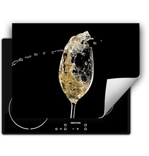 DarHaus Tapa para placa de induccion - Placa protectora vitroceramica 80x52 cm - negro - vino