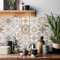 HORIWE Graz Design - Adhesivo decorativo para azulejos de pared (24 unidades, 20 x 20 cm, PVC, impermeable, para cocina, baño, armario, muebles, mesa