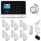 HUXGO® HXA003 Funk Alarmanlage Set WiFi + GSM mit Sirene | Alarm System mit Bewegungsmelder, 12x Tür- Fenstersensor, Fernbedienung | Wohnmobil Alarmanlage | Smart Home Security