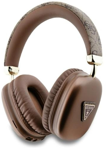 CG MOBILE Guess Bluetooth 5.3 4G On-Ear-Kopfhörer mit Dreieck-Logo (Braun)